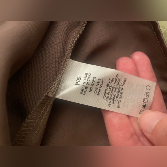 Dynamite brand satin blouse in deep taupe - Picture 8 of 9